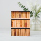 Antiek lederen bindingsboeken uit de 17e eeuw briefkaart (Staand voorkant)