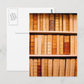 Antiek lederen bindingsboeken uit de 17e eeuw briefkaart (Voorkant / Achterkant)