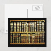 Antiek lederen boeken Patroon Briefkaart (Voorkant / Achterkant)