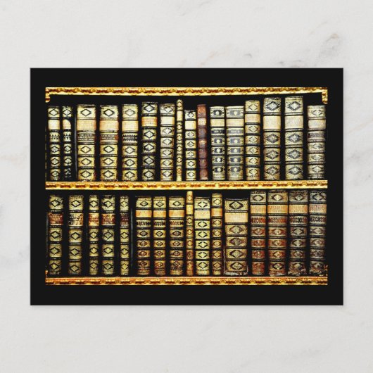 Antiek lederen boeken Patroon Briefkaart (Voorkant)