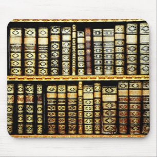 Antiek lederen boeken Patroon Muismat