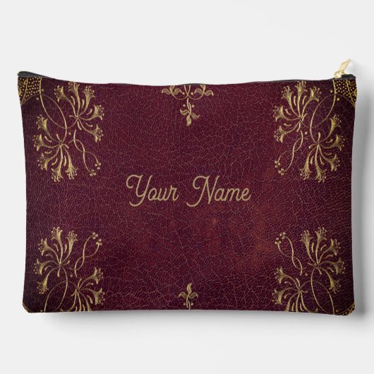 antiek lederen look - gepersonaliseerd etui (Achterkant)