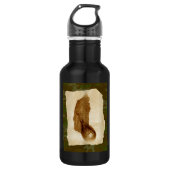 Antiek lederfles waterfles  (Voorkant)