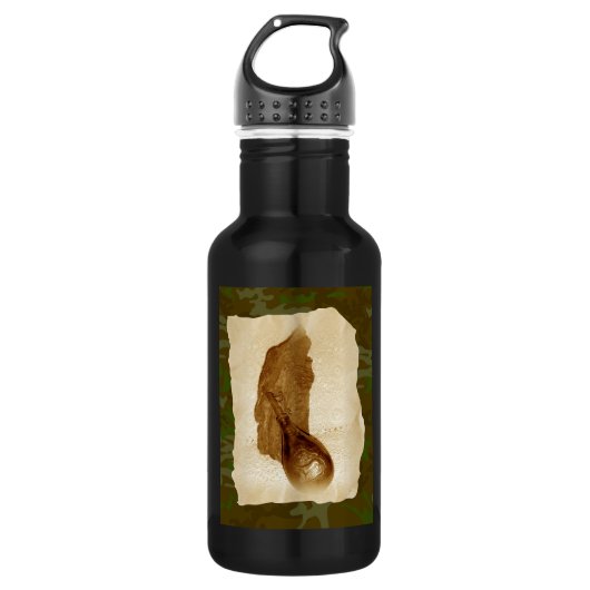 Antiek lederfles waterfles  (Voorkant)