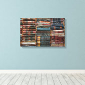 ANTIEK LEDERGEBONDEN BOEKEN CANVAS AFDRUK (Insitu (Houten vloer))