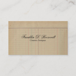 Antiek Ledger Visitekaartje