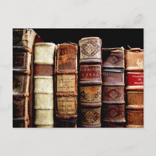 Antiek leerlingenbindboeken uit de 18e eeuw briefkaart (Voorkant)