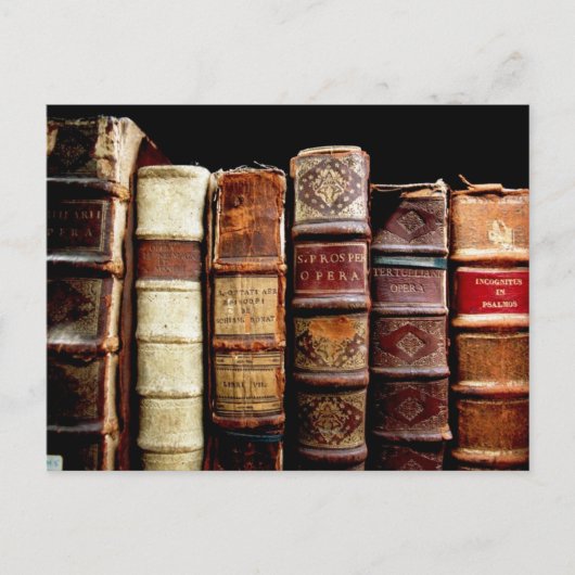 Antiek leerlingenbindboeken uit de 18e eeuw briefkaart (Voorkant)