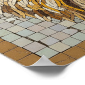 Antiek leeuwenmozaïek poster (Hoek)