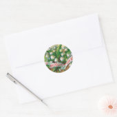 Antiek Lelie van de Vallei Ronde Sticker (Envelop)