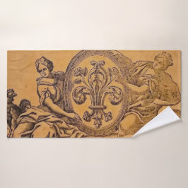 Antiek  Lelie van Frankrijk Bad Handdoek