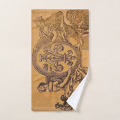 Antiek  Lelie van Frankrijk Bad Handdoek (Handdoek)