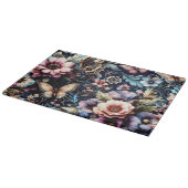 Antiek lentebloemen en vlinderglas snijplank (Hoek)