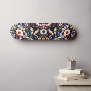 Antiek lentebloemen en vlinders persoonlijk skateboard
