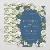 Antiek lentebloemen | huwelijksuitnodiging kaart (Voorkant / Achterkant)