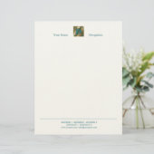 Antiek letter H - letterhead Custom Briefhoofd (Staand voorkant)