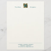 Antiek letter M - letterhead Custom Briefhoofd (Voorkant)