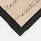 Antiek Letter Monogram zwart Initiaal handschrift Fleece Deken (Hoek)