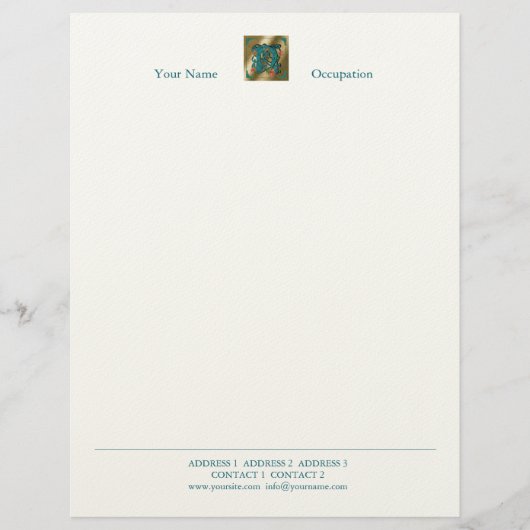 Antiek letter N - letterhead Briefhoofd Ontwerp (Voorkant)