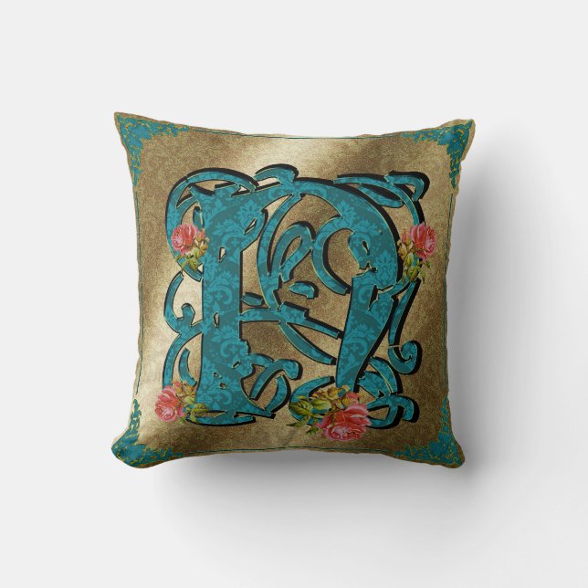 Antiek letter N - Pillow Kussen (Voorkant)