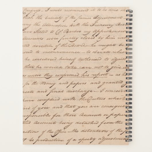 Antiek Letter Paper Black Monogram Writer Planner (Achterkant)