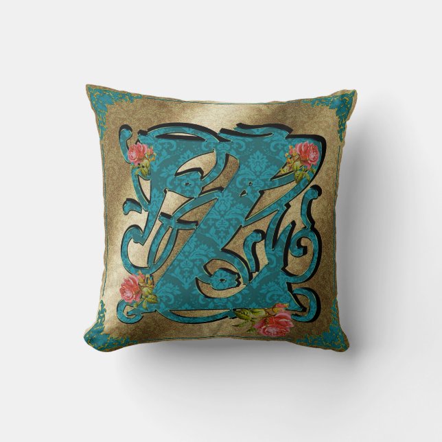 Antiek letter Z - Pillow Kussen (Voorkant)