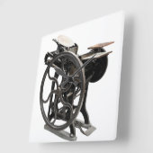 antiek letterdrukmachine vanaf 1888 uur vierkante klok (Hoek)