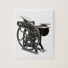 antiek letterpers uit de puzzel van 1888