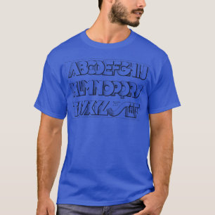 Antiek lettertype alfabet ontwerp T-shirt