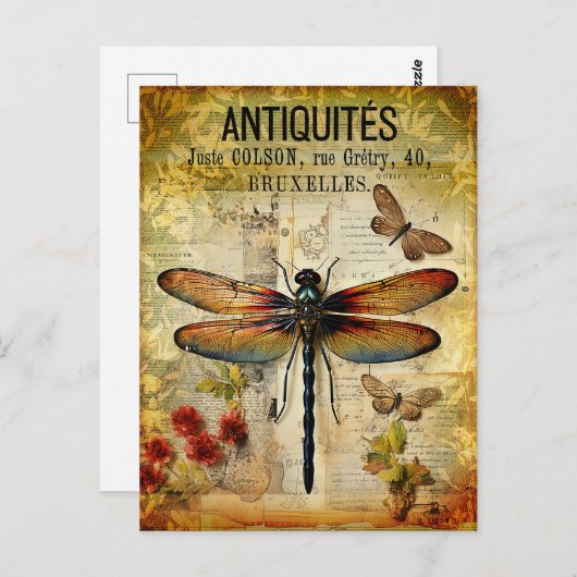 Antiek libel Briefkaart (Voorkant / Achterkant)