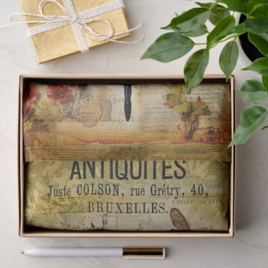  Antiek libel decoupage Tissuepapier (Geschenk)