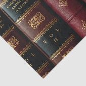 Antiek Library Dark Leather Book Spines Decoupage Tissuepapier (Detail)