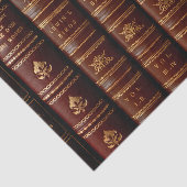 Antiek Library Leather Book Spines Decoupage Tissuepapier (Detail)