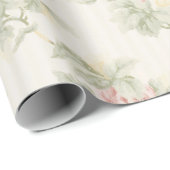 Antiek lichtroze bloemenbehang cadeaupapier (Rol Hoek)