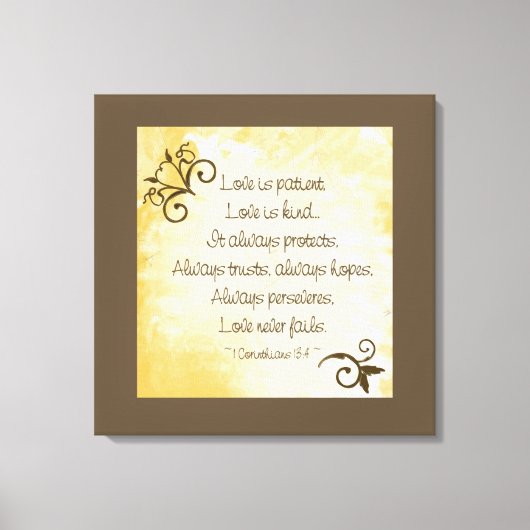 Antiek liefde is patiënt canvas afdruk (Voorkant)