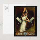 antiek liefde voor de Kaarten van de Square Masoni Feestdagenkaart (Voorkant / Achterkant)