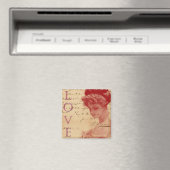 Antiek liefdesbrief magneet (Insitu (Vaatwasser))