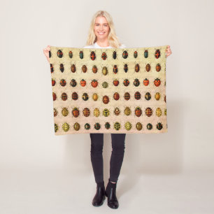 Antiek Lieveheersbeestje Exemplaar Patroon Antieke Fleece Deken
