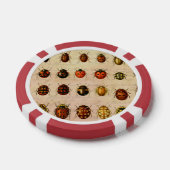 Antiek Lieveheersbeestje Exemplaar Patroon Antieke Poker Chips (Enkel)