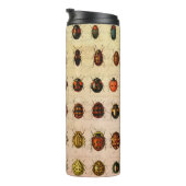 Antiek Lieveheersbeestje Exemplaar Patroon Antieke Thermosbeker (Geroteerd rechts)