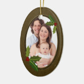 Antiek Lijst Aangepaste foto Keramisch Ornament (Links)