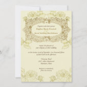 Antiek Lijst huwelijksuitnodiging Kaart (Voorkant)