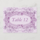 Antiek Lijst Lila tafel nummer Kaart (Voorkant)