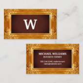 Antiek Lijst | Luxe lederen textiel Visitekaartje (Voorkant / Achterkant)