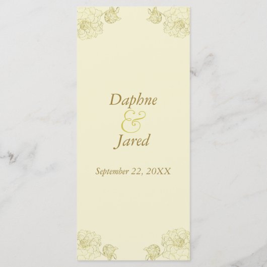 Antiek Lijst Menu Rack Kaart (Achterkant)