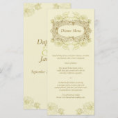 Antiek Lijst Menu Rack Kaart (Voorkant / Achterkant)