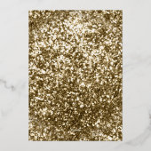 Antiek Lijst Navy Blauw Islamitisch Bruiloftsgoud Folie Uitnodiging (Achterkant)