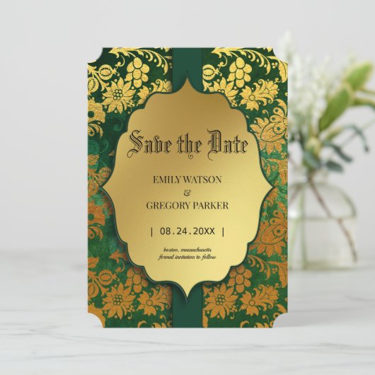 Antiek lijst, oud goud met uitzondering van de dat save the date (Staand voorkant)
