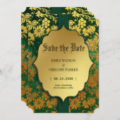 Antiek lijst, oud goud met uitzondering van de dat save the date (Voorkant / Achterkant)