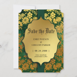 Antiek lijst, oud goud met uitzondering van de dat save the date